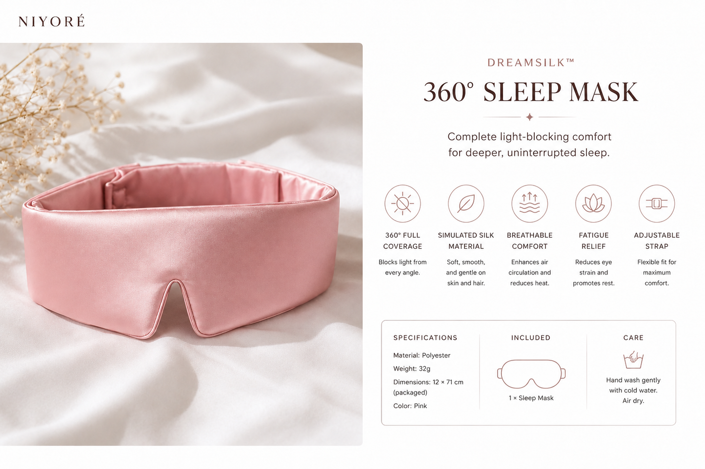 DreamSilk Cloudy Sleep Mask